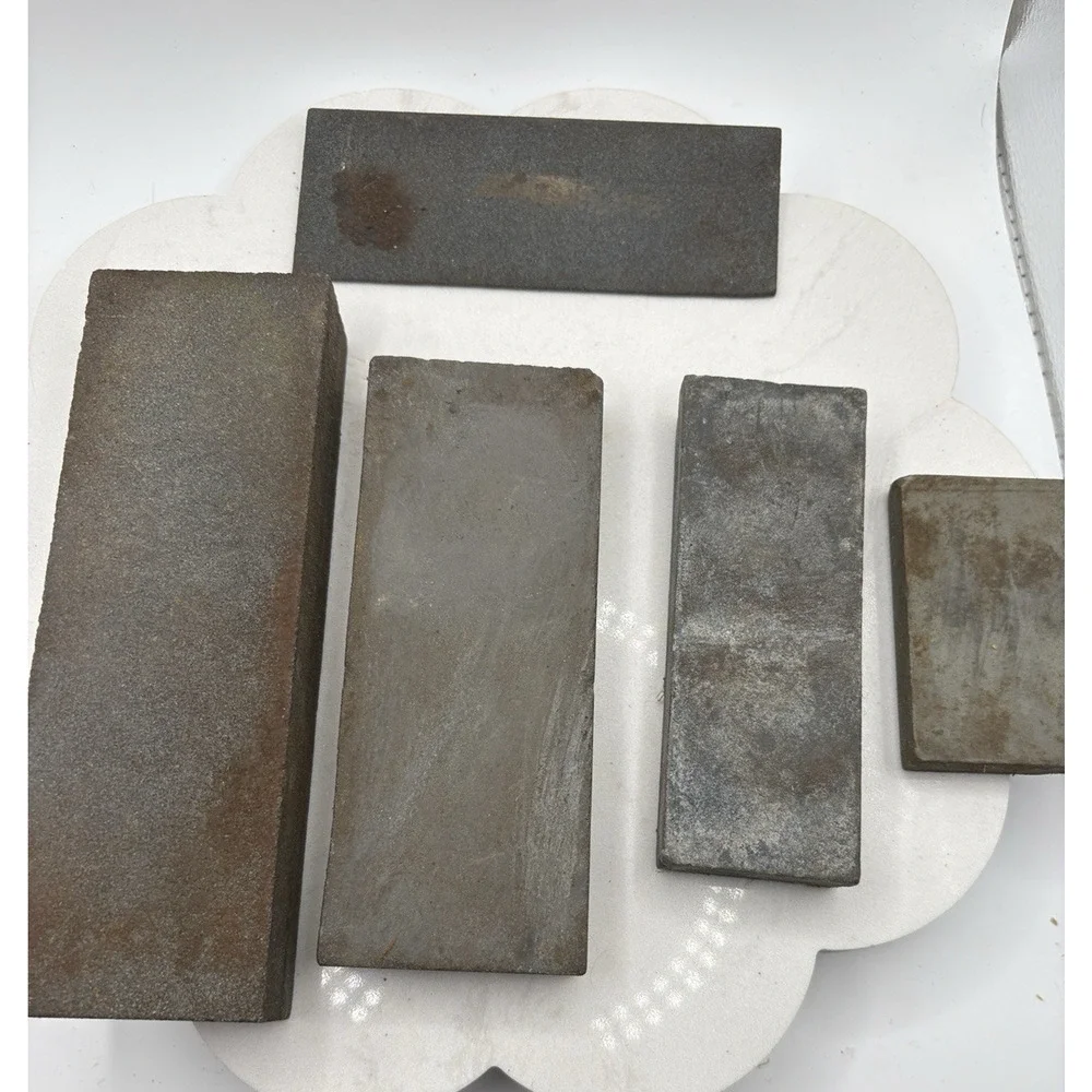 Lot Of 5 Large Small Sharpening Stones Whetstones No Box Knife Blade Sword Sharp
